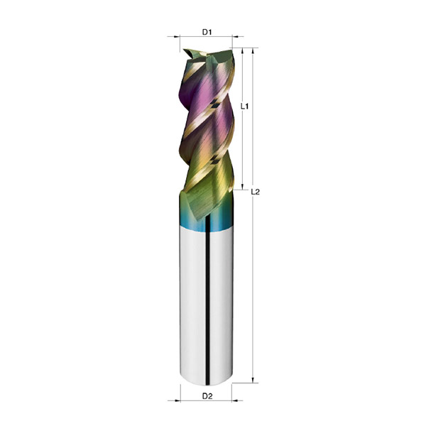 CARBIDE END MILL 3F 5/16″ WITH DLC COATING
