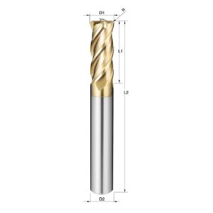 CARBIDE END MILL 4F 1/2″ CORNER RADIUS 0.020 WITH G-PLUS COATING