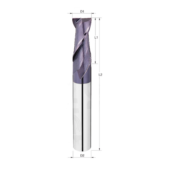 CARBIDE END MILL TiALN 2FT 62 1 2 Flute Standard Length