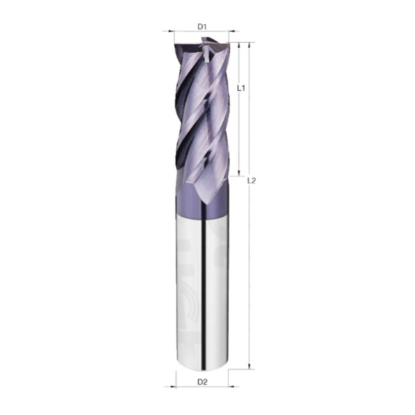 CARBIDE END MILL TiALN 4FT 61 1 1 4 Flute Standard Length