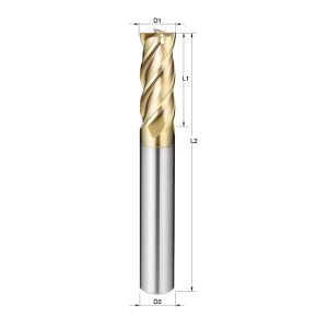 CARBIDE END MILL VARIABLE HELIX 4F 1/2″ WITH G-PLUS 5 COATING