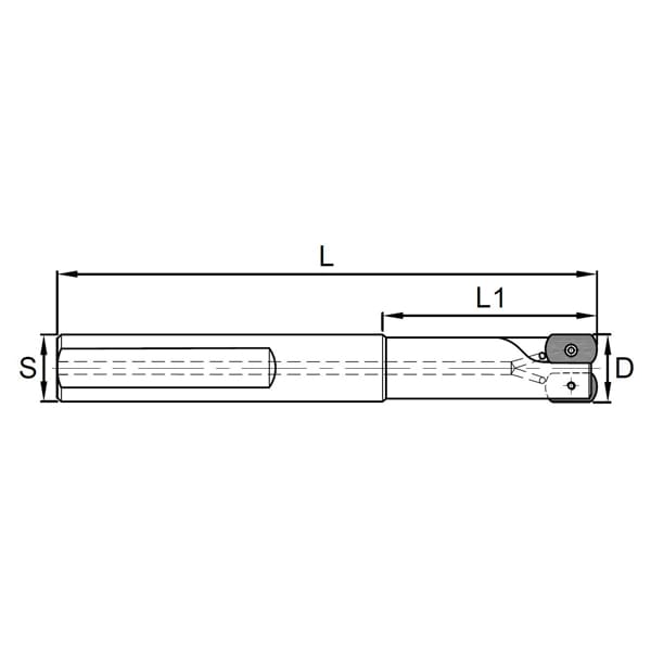 0.750x5"-90 HIGH FEED INDEXABLE END MILL - Image 2