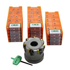 2″ 90° High Feed Milling Cutter with 140pcs LNMX100312 Inserts