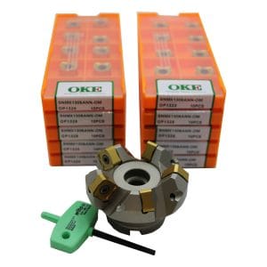 2″ 45° Face Mill with 100pcs SNMX1306 Inserts