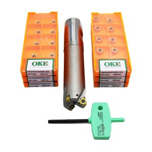 1″ X 5″ 90° Indexable End Mill with 60pcs WNMX0403 Inserts