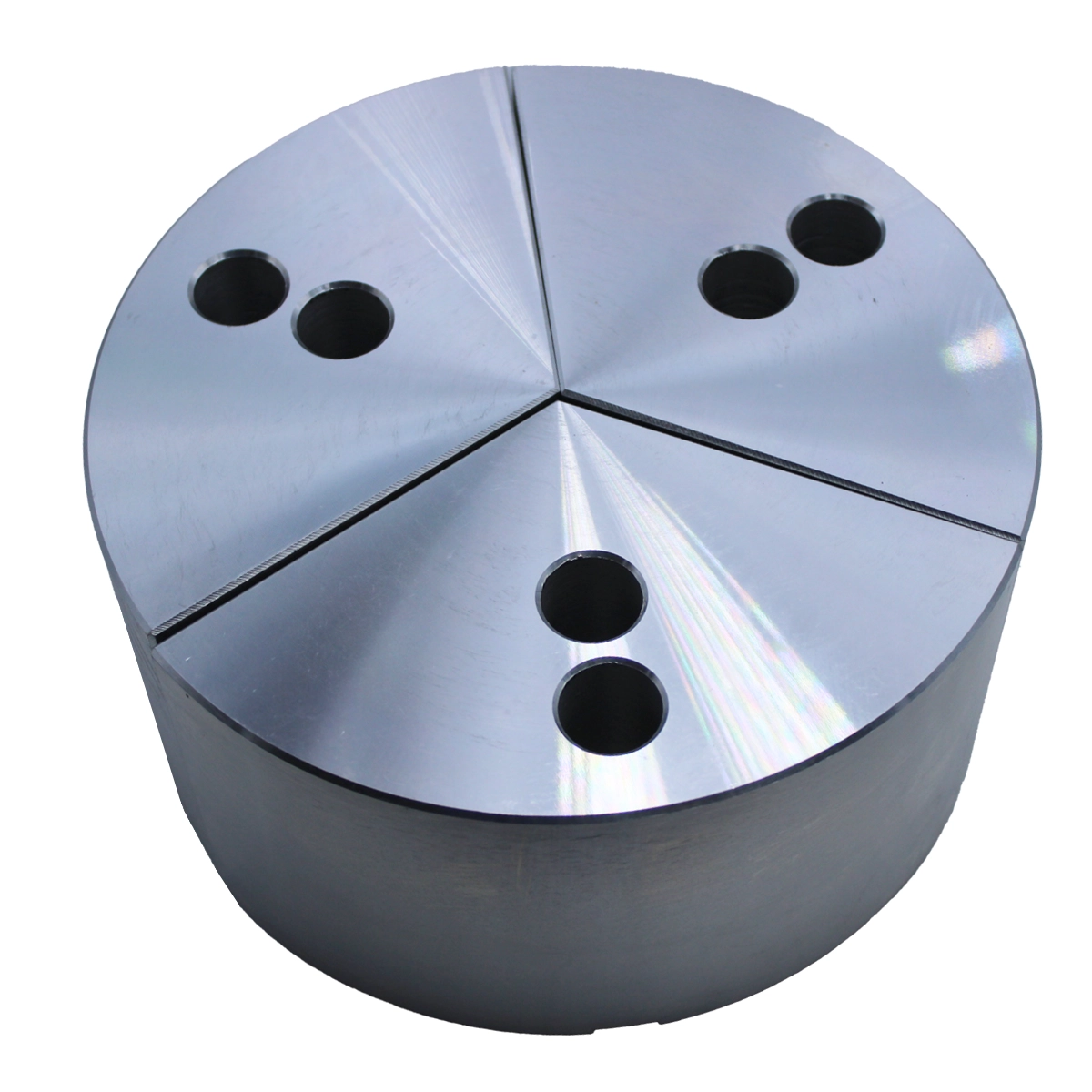 6" x 4" Aluminum Pie Jaws – 1.5 mm × 60° Serration, Full Grip - Image 2